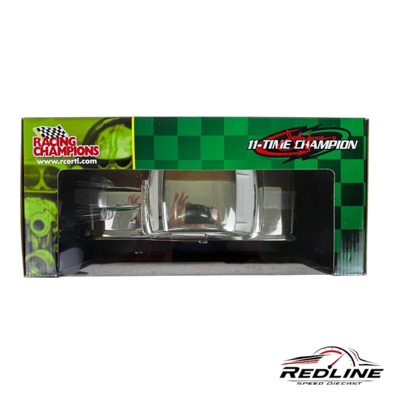 🏁Racing Champions 1966 Chevy Nova Pro Stock John Force Chrome Chase 1:18 LN🏁