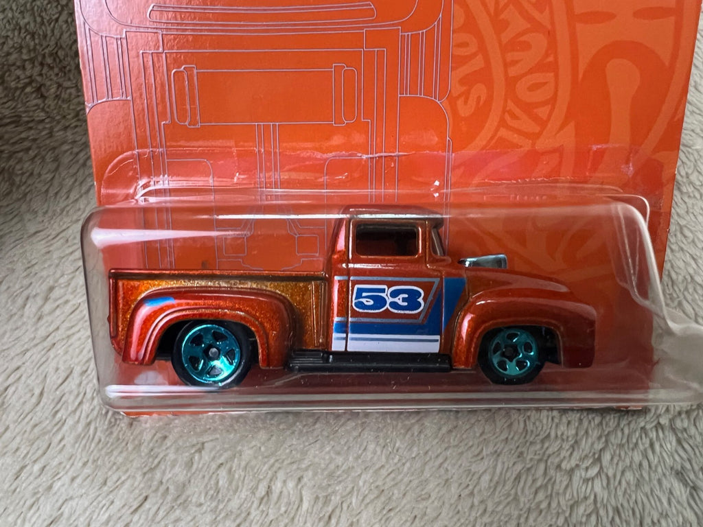 🇺🇸🔥🔥🔥Hot Wheels Custom 56 Ford Truck Orange & Blue HW13🔥🔥🔥🇺🇸