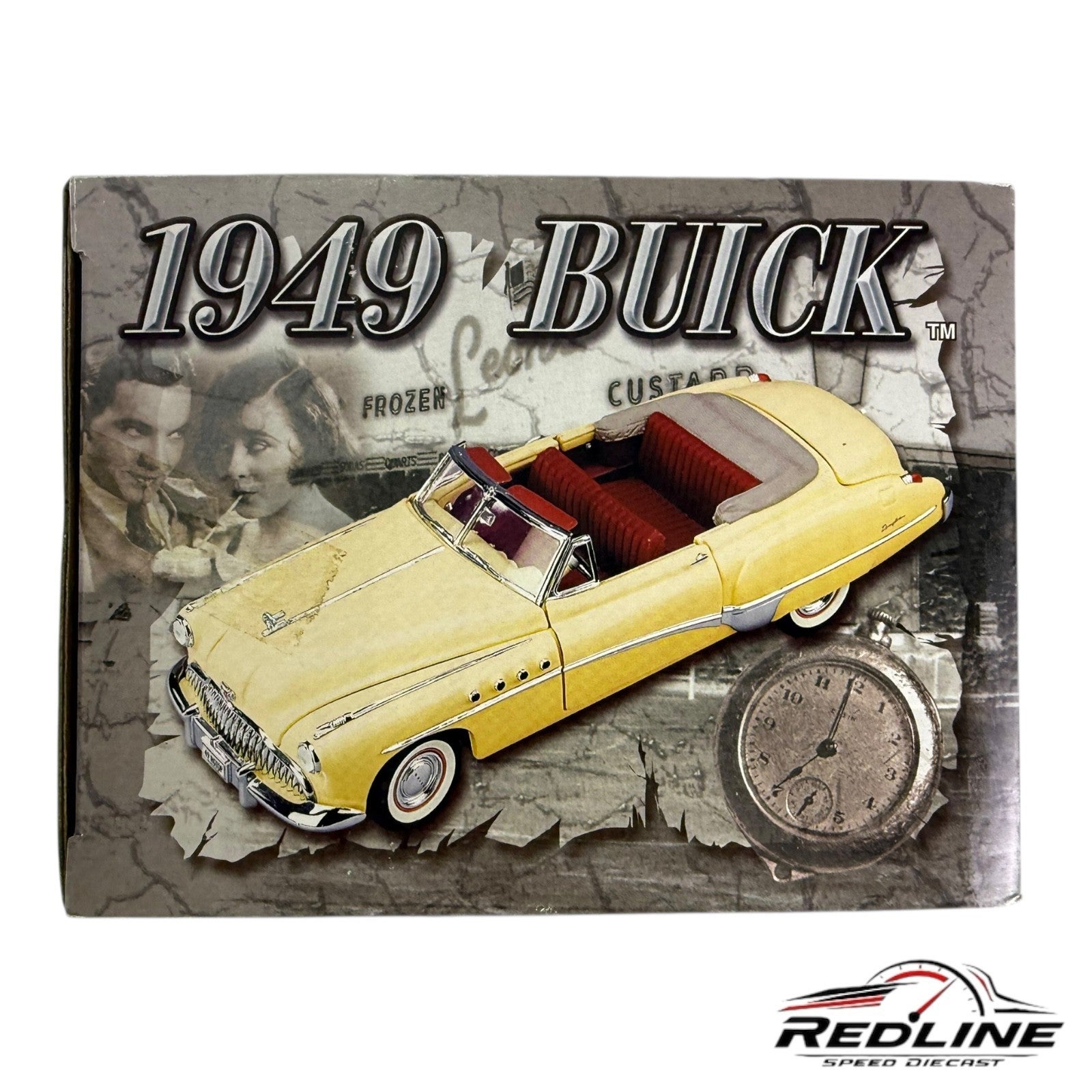 🇺🇸Motor Max1949 Buick Roadmaster Convertible Tan With Red Interior 1:18 C3🇺🇸