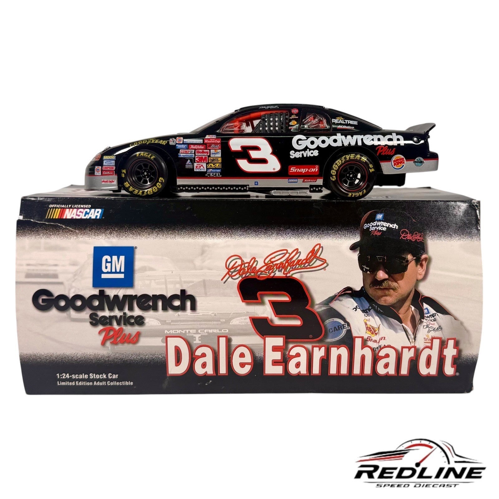 🏁Dale Earnhardt #3GM Goodwrench Service Plus/Sign 1999 Monte Carlo 1:24 D1🏁