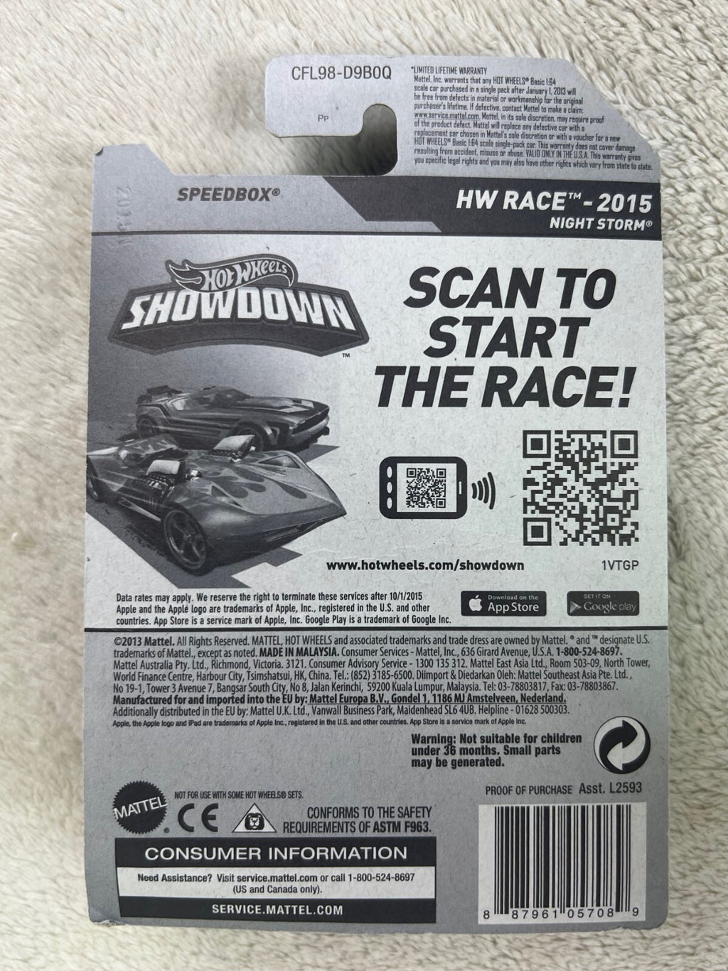 🔥🔥🔥🔥 Hot Wheels #174 HW Race-Night Storm SPEEDBOX Purple HW12🔥🔥🔥🔥