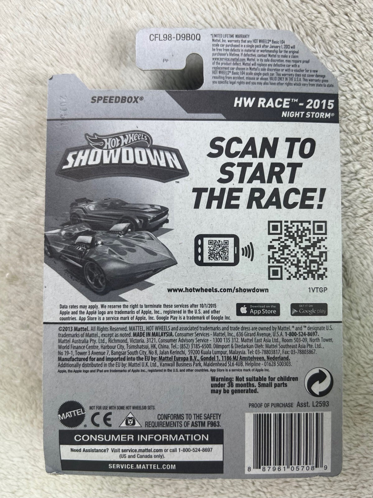 🔥🔥🔥🔥 Hot Wheels #174 HW Race-Night Storm SPEEDBOX Purple HW12🔥🔥🔥🔥