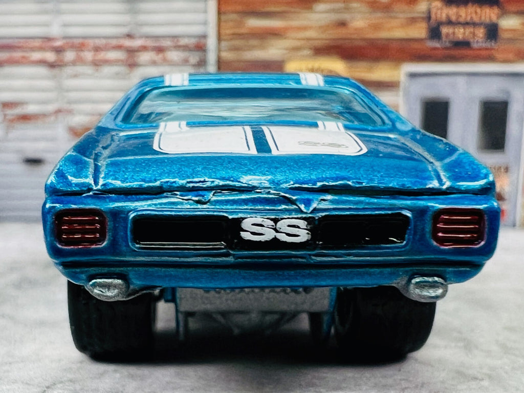 🇺🇸🇺🇸Hot Wheels Phil's Garage S '70 Chevrolet Chevelle SS Blue C23🇺🇸🇺🇸