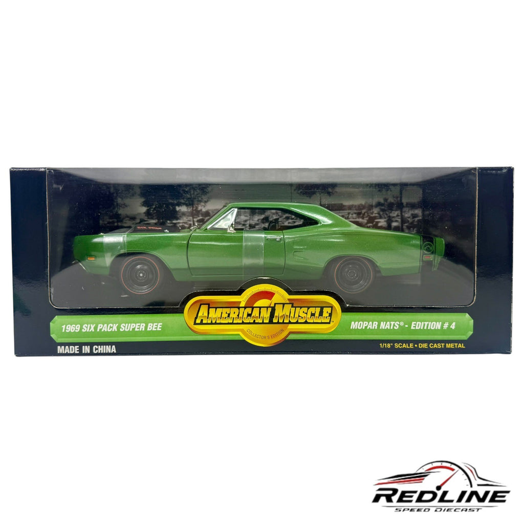 🐝Ertl American Muscle 1969 Six Pack Super Bee Mopar Nats Edition #4 1:18 C1🐝