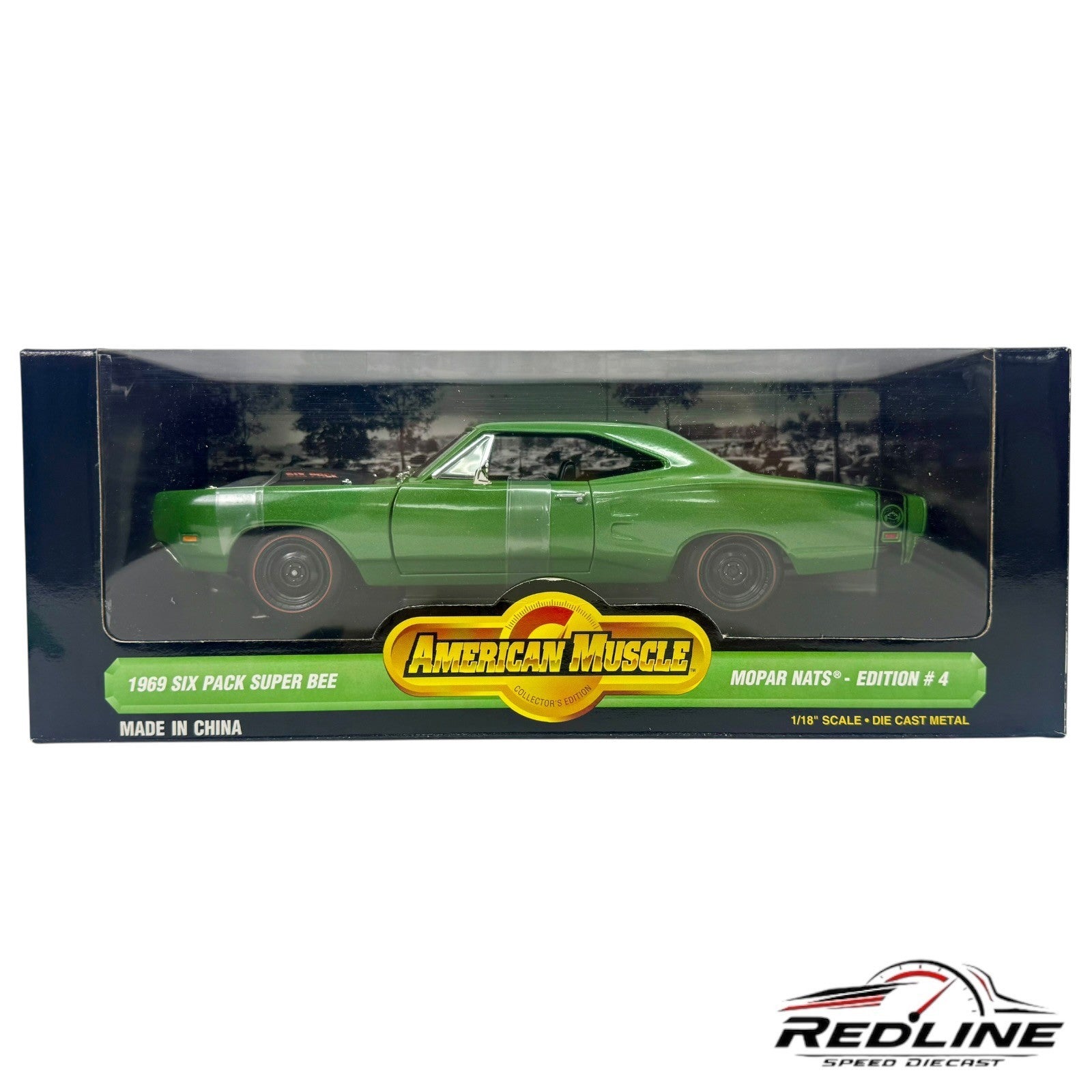🐝Ertl American Muscle 1969 Six Pack Super Bee Mopar Nats Edition #4 1:18 C1🐝