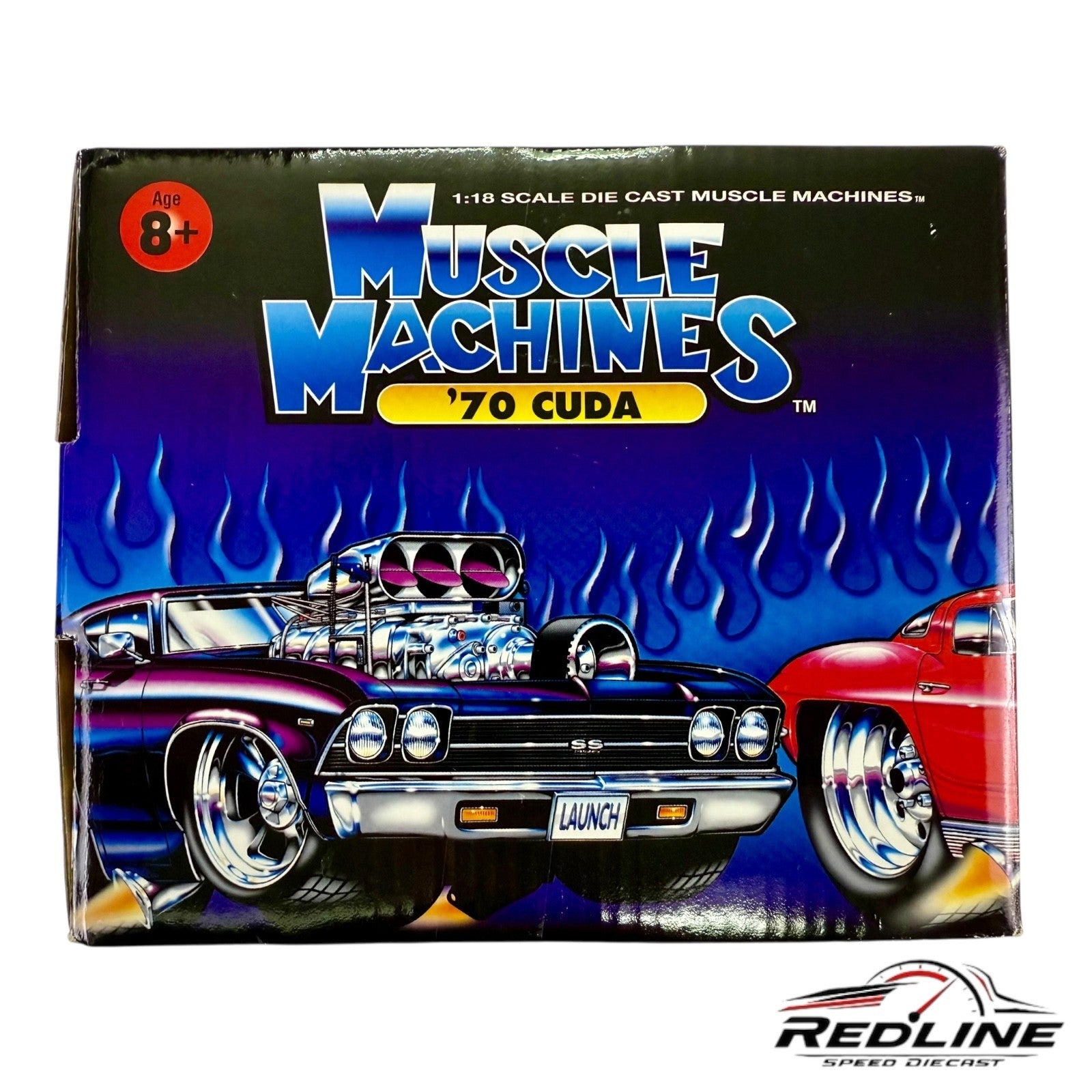 🇺🇸🇺🇸🇺🇸Funlinel Muscle Machines American Flag 1970 Cuda 1:18 T🇺🇸🇺🇸🇺🇸