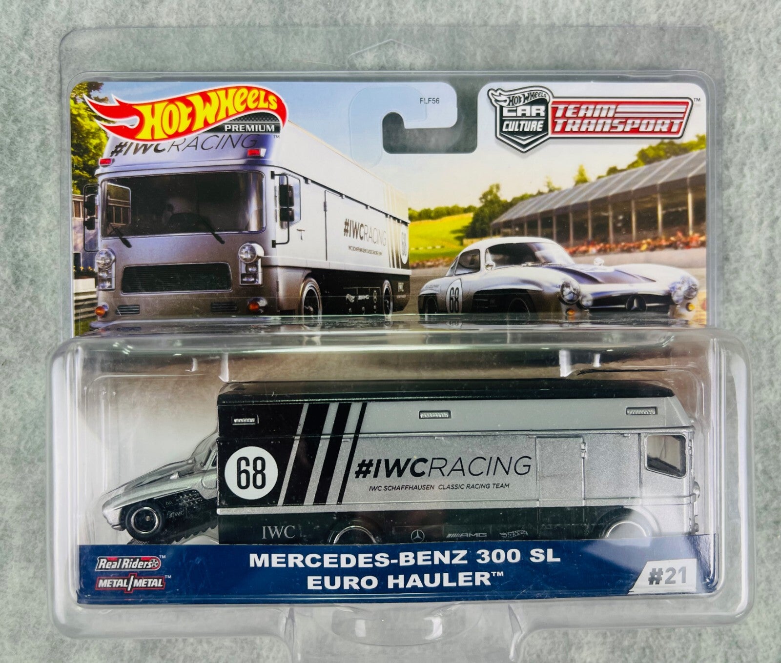 🇩🇪Hot Wheels Team Transport Mercedes-Benz 300 SL & Euro Hauler IWC Racing🇩🇪