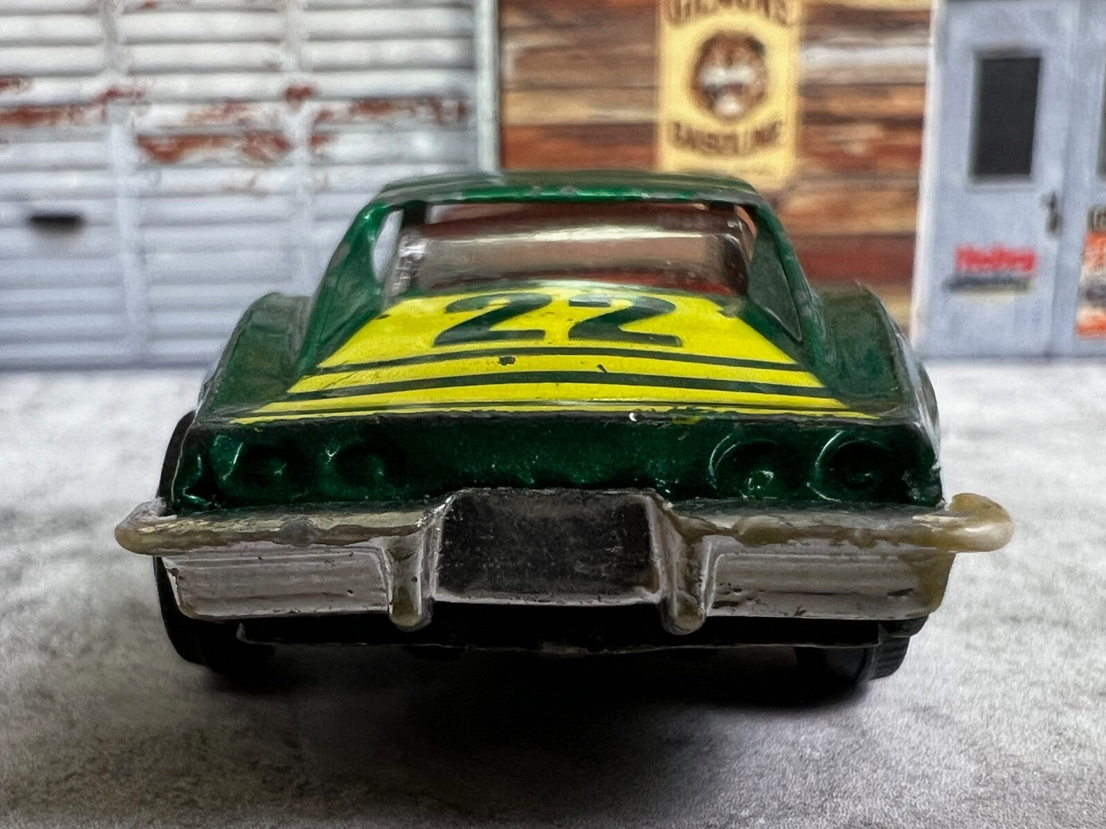 🔥Vintage Playart Chevrolet Corvette Stingray #22 Green Made in Hong Kong C1🔥