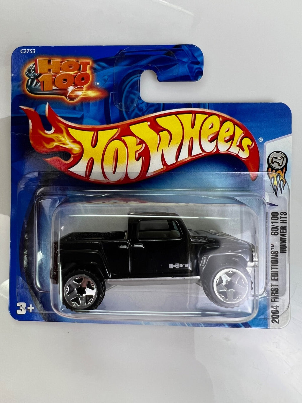 🇺🇸Hot Wheels 2004 First Editions Hummer HT3 60/100 Black Short Card HW06🇺🇸