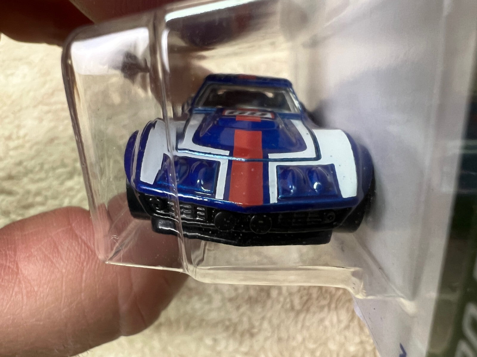 🇺🇸Hot Wheels '69 COPO Corvette Blue Red & White Stripes Retro Racers HW19🇺🇸