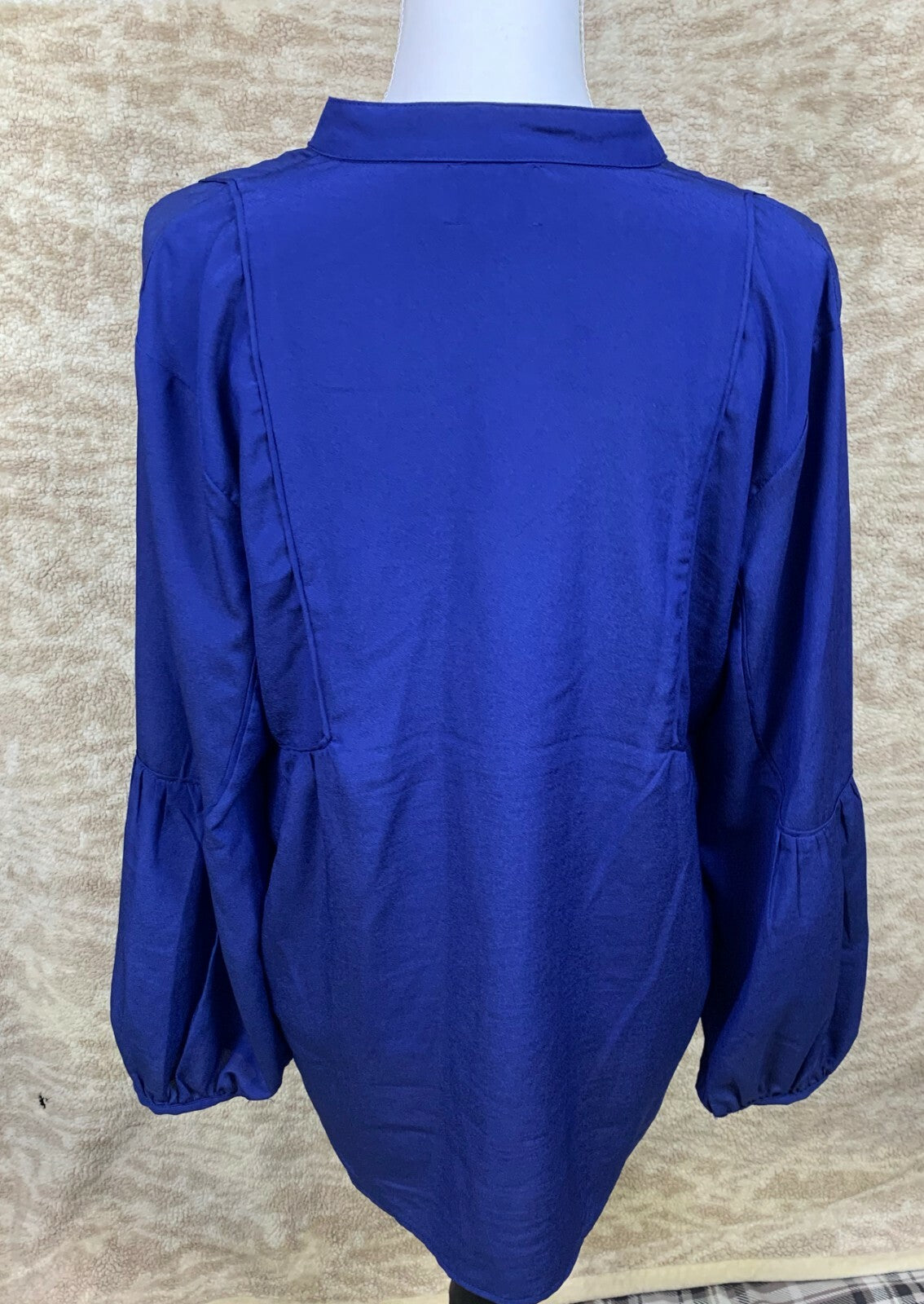 Anthropologie Greylin Large  Blue Top Shirt Blouse Button Up  Long Sleeve Womens