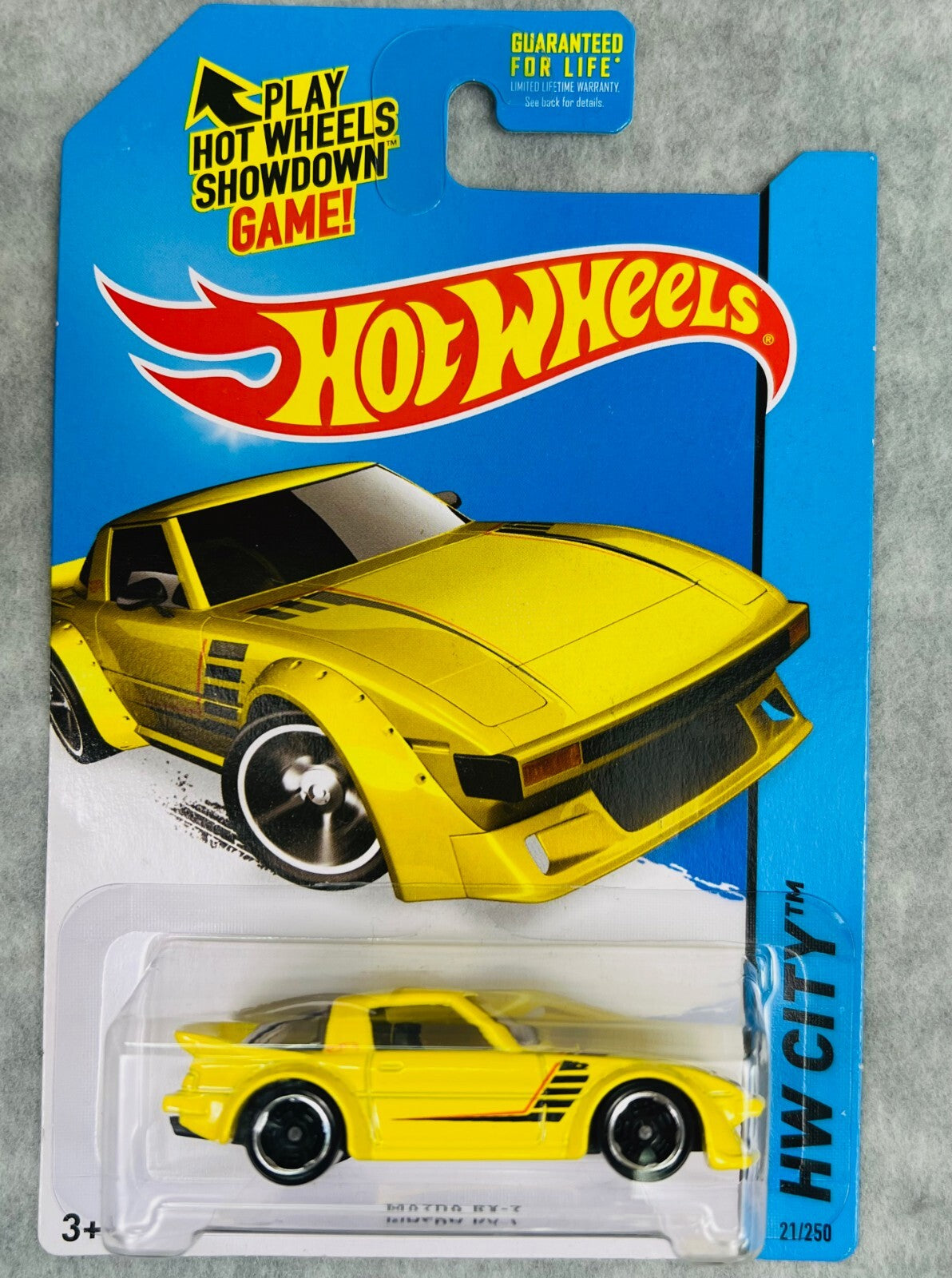 🎌🎌🎌Hot Wheels Mazda RX-7 2014 HW City Yellow HW 21🎌🎌🎌