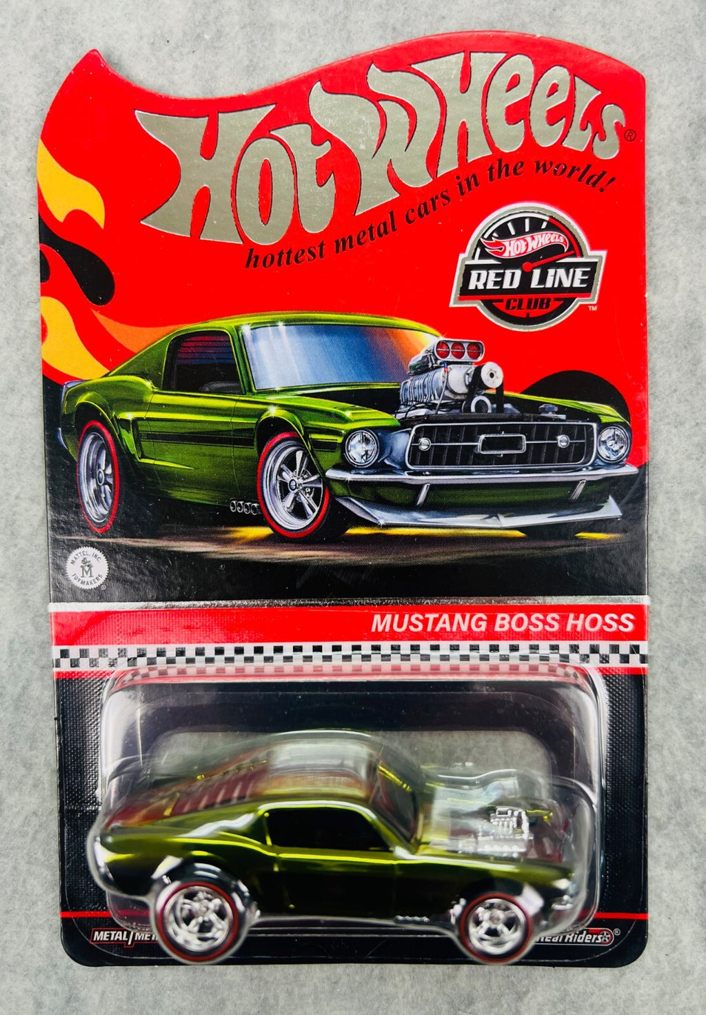 🔥🔥🔥🔥HW Hot Wheels RLC Mustang Boss Hoss Green Real Riders H14🔥🔥🔥🔥