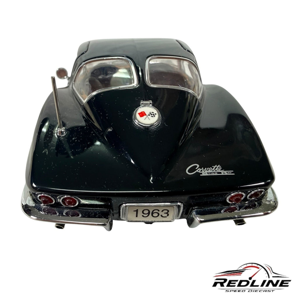🦅🦅Danbury Mint 1963 Chevrolet Corvette Sting Ray Coupe Black 1/24 C2🦅🦅