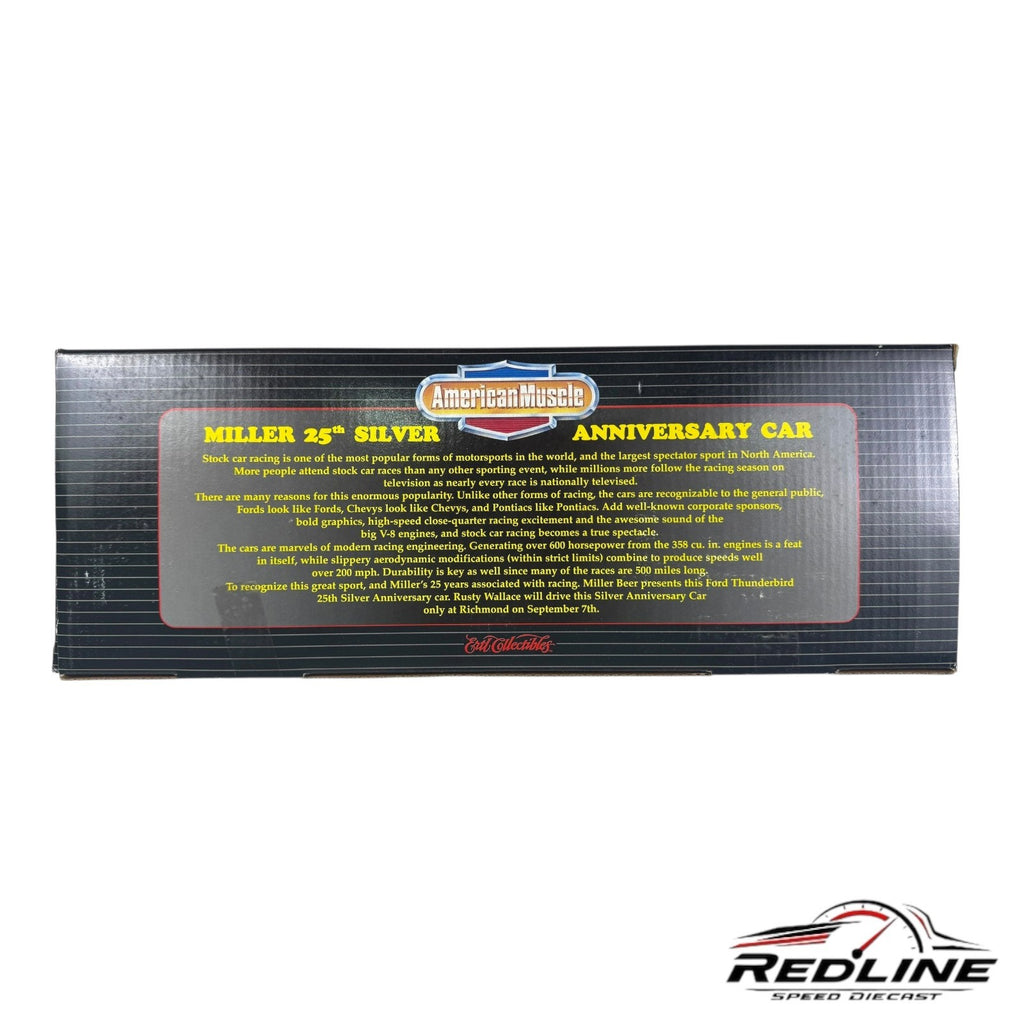 🏁🏁ERTL American Muscle 1996 Thunderbird -Miller Rusty Wallace #2 1:18 C1🏁🏁