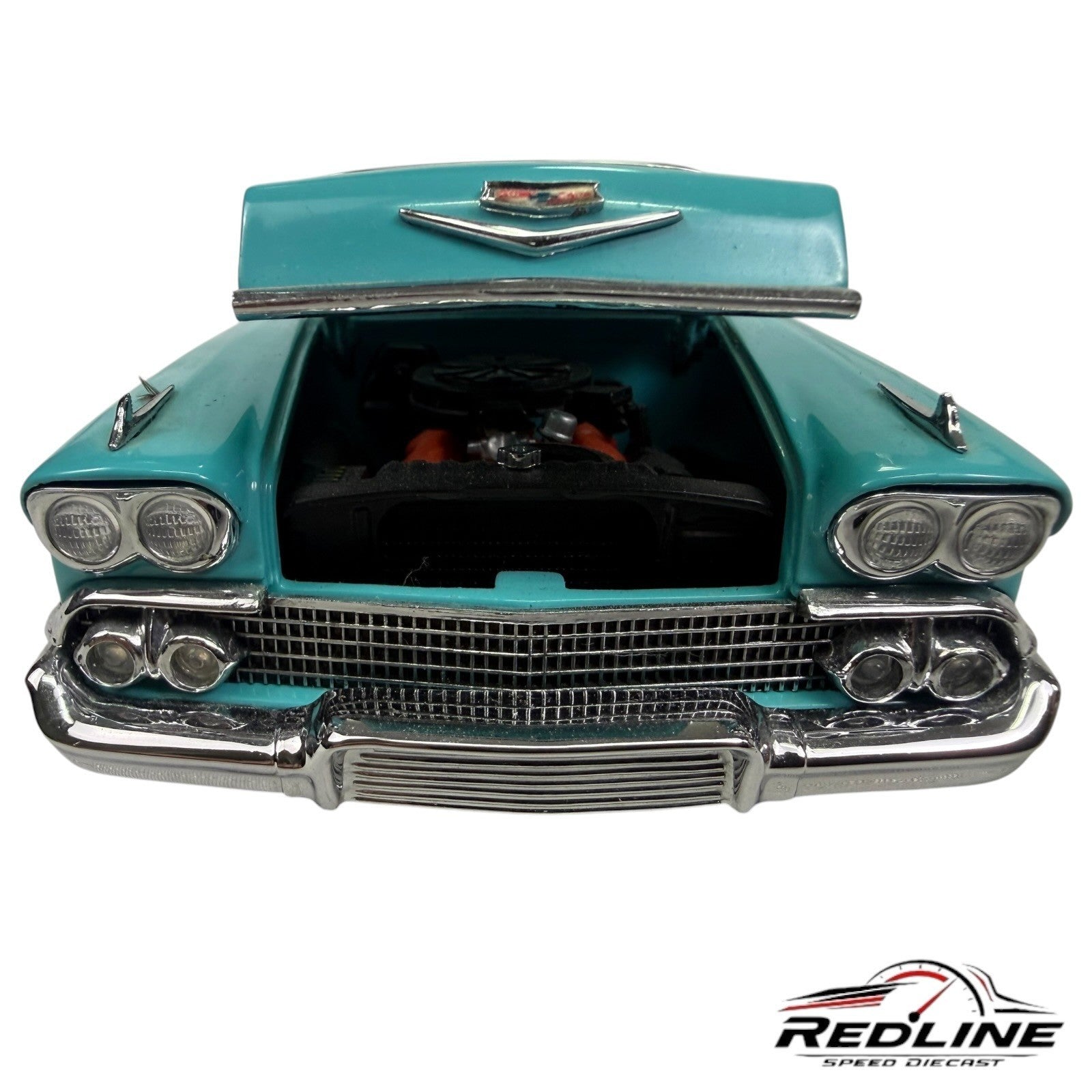 🇺🇸Danbury Mint 1958 CHEVROLET IMPALA Turquoise 1:24🇺🇸