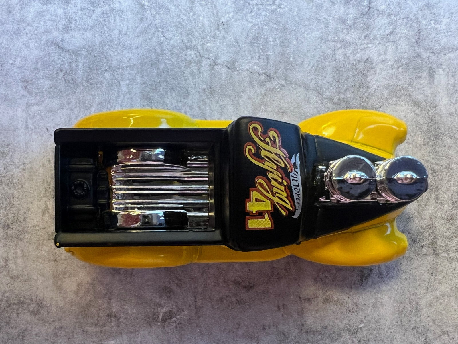 🇺🇸Hot Wheels 1/64 DieCast  1941 Ford Pickup  Car Flying 41 Yellow Black C4🇺🇸