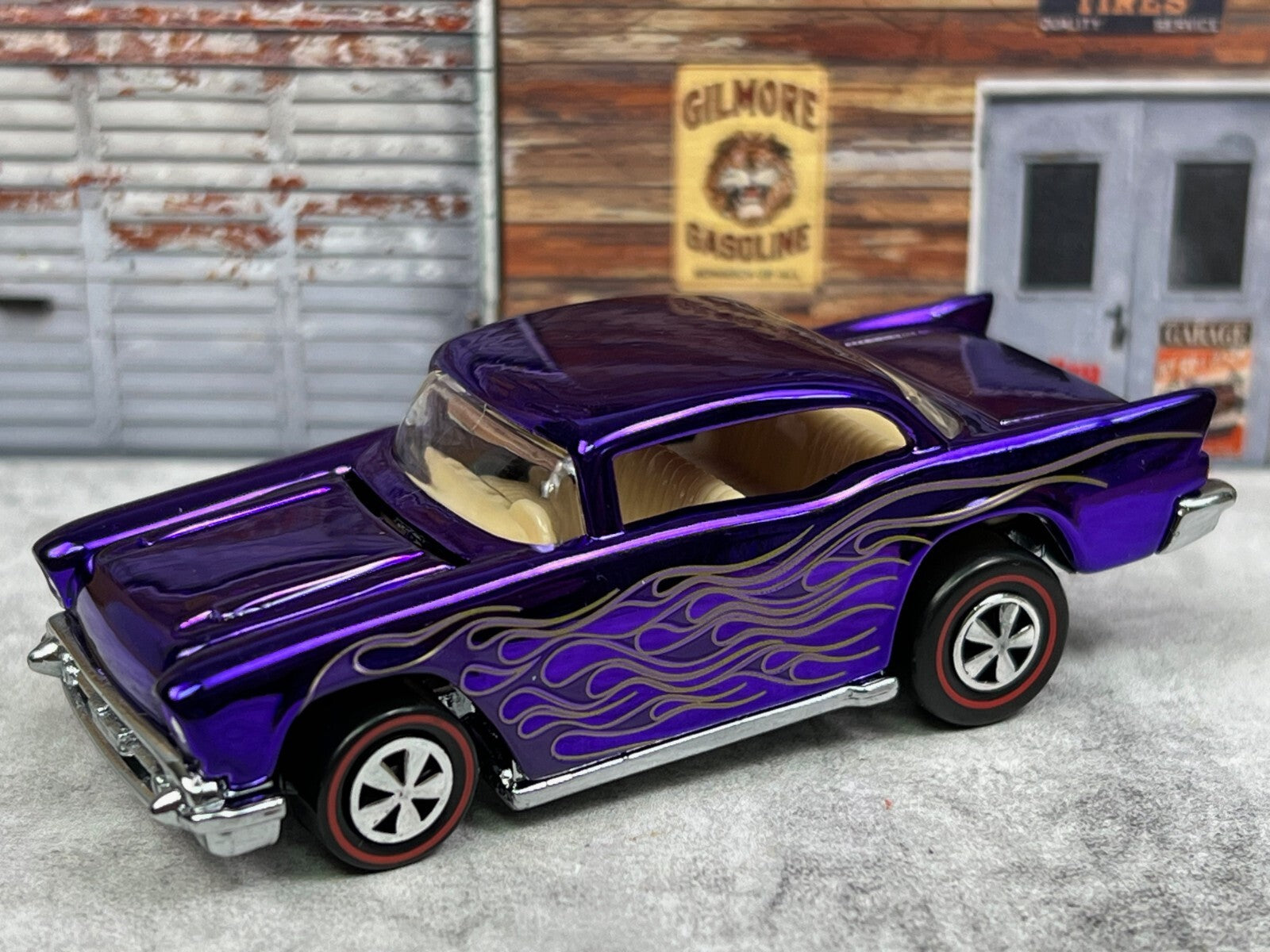🔥🔥2006 Hot Wheels RLC Red Line Club neo classics 1957 CHEVY Purple C14🔥🔥