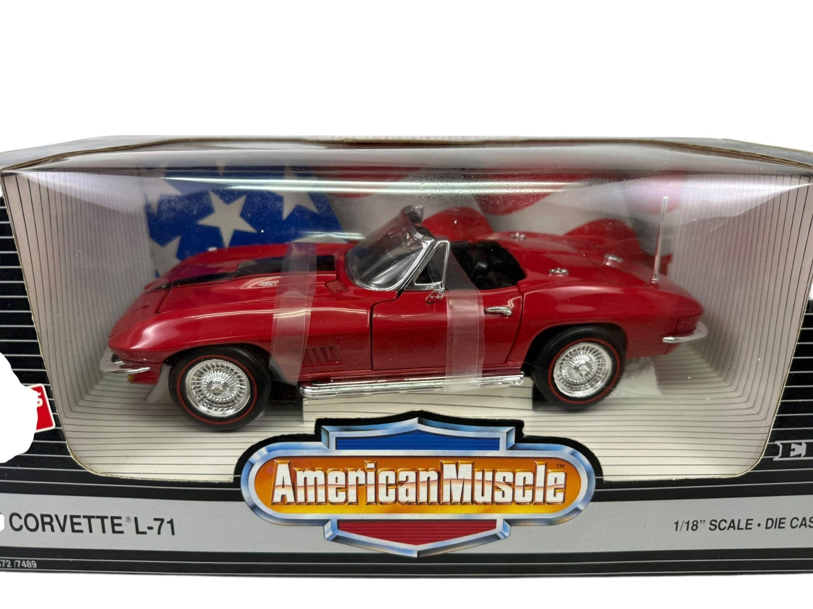 🇺🇸Ertl American Muscle 1967 Chevrolet Corvette L-71 Convertible Red 1:18 GS