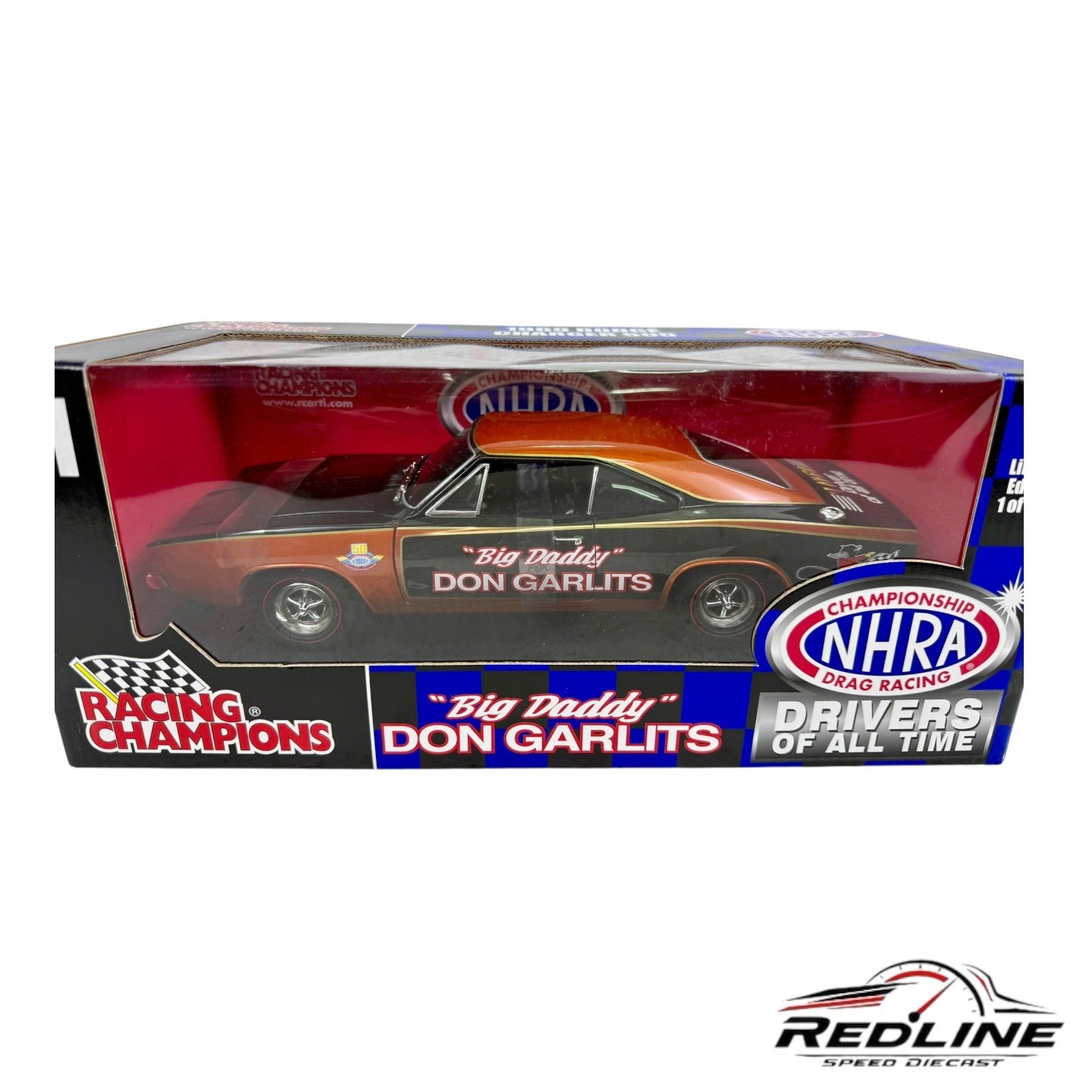 🏁Racing Champion NHRA DRAG RACING 1969 Dodge Charger 500 Don Garlits 1:18 B3🏁