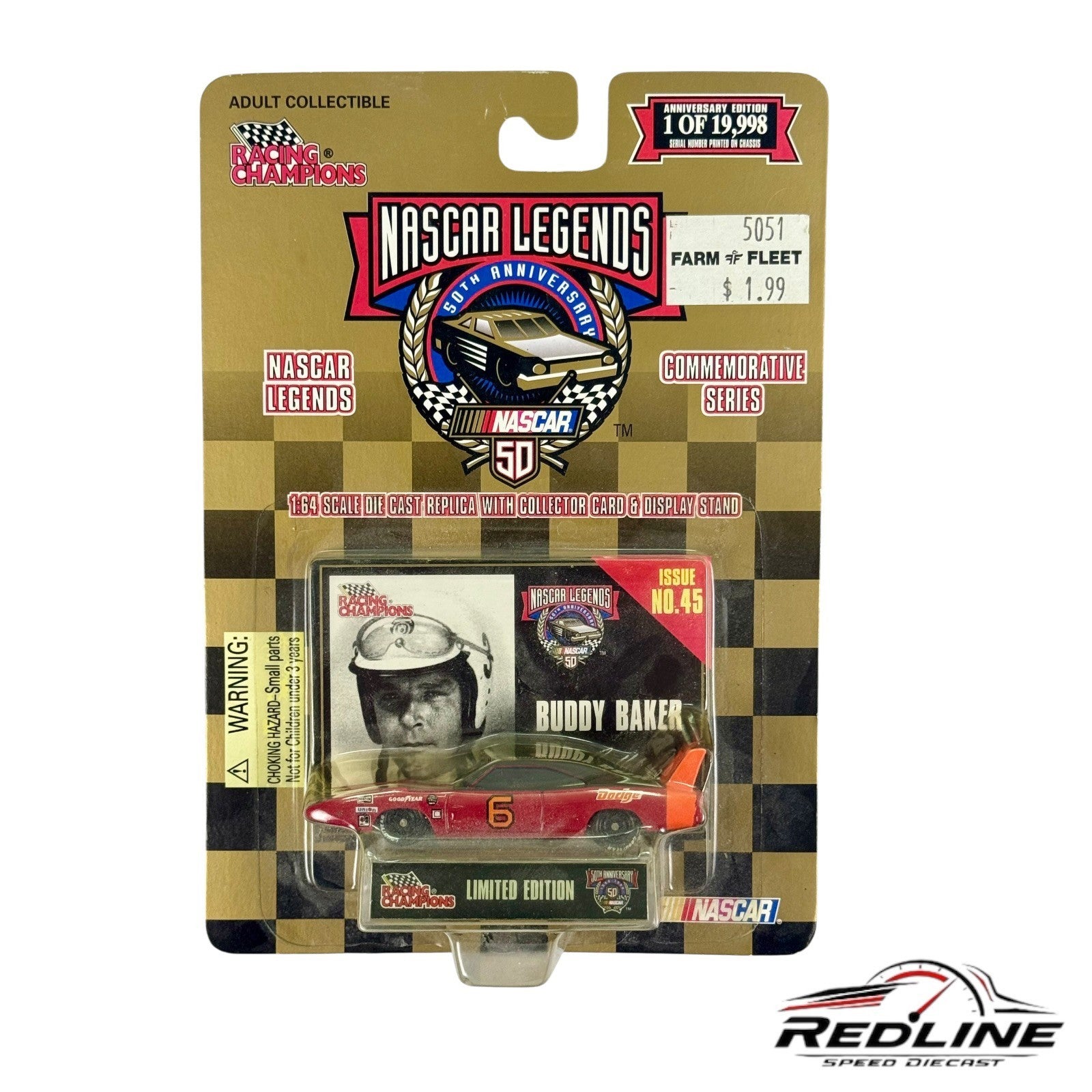 🇺🇸Racing Champions Nascar Legends Buddy Baker Dodge Daytona H32🇺🇸