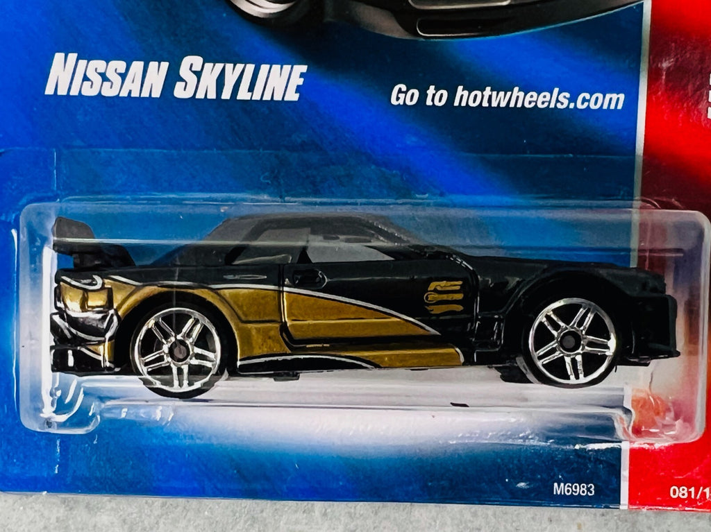 🎌Hot wheels 2008 Web Trading Cars Nissan Skyline Gt-R R32 Gold Card H28🎌