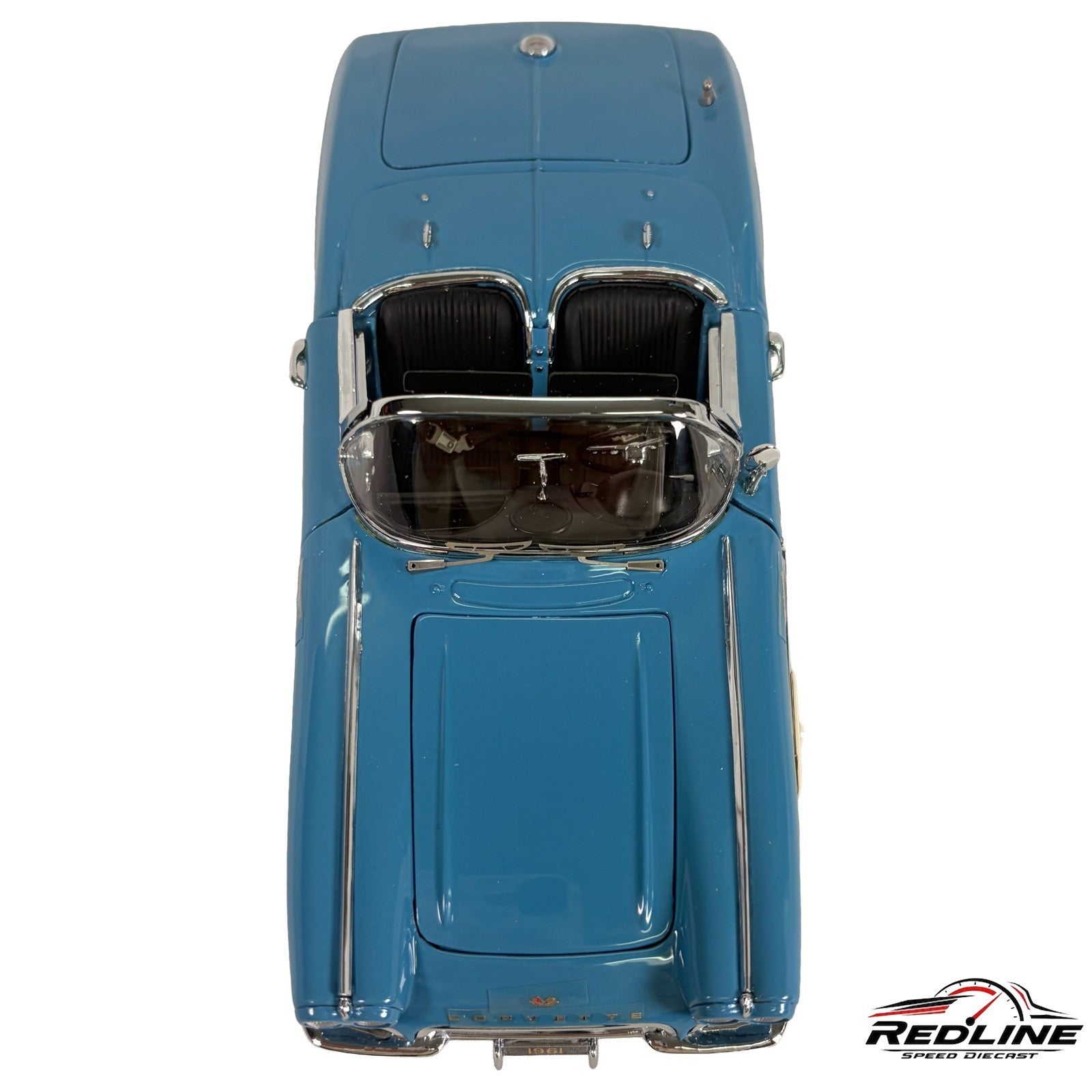 🇺🇸Danbury Mint Limited Edition 1961 Chevrolet Corvette Blue w/Box 1:24 C2🇺🇸