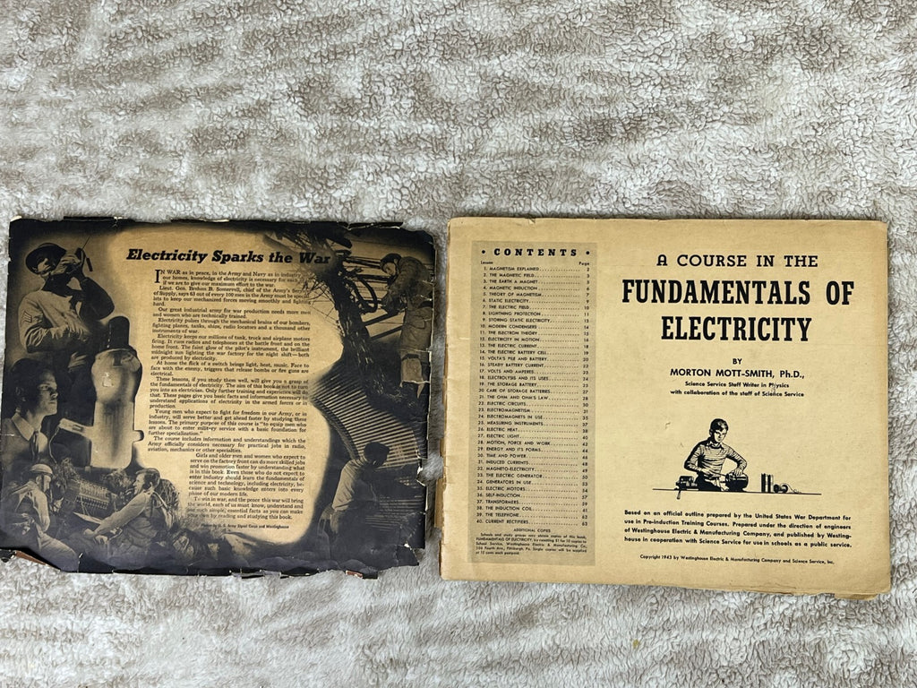 ⚡️⚡️A Course in the Fundamentals of Electricity by Morton Mott-Smith 1943⚡️⚡️
