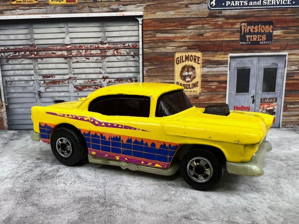 🔥🔥🔥🔥Hot Wheels 1957 Chevy Yellow 1978 Malaysia C7🔥🔥🔥🔥