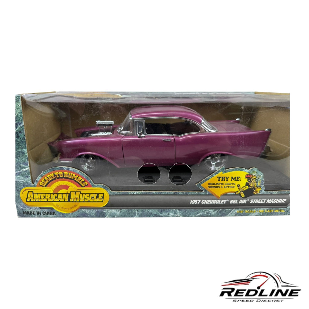 🇺🇸Ertl American Muscle '57 Chevrolet Bel Air Ready to Rumble 1:18 B3🇺🇸