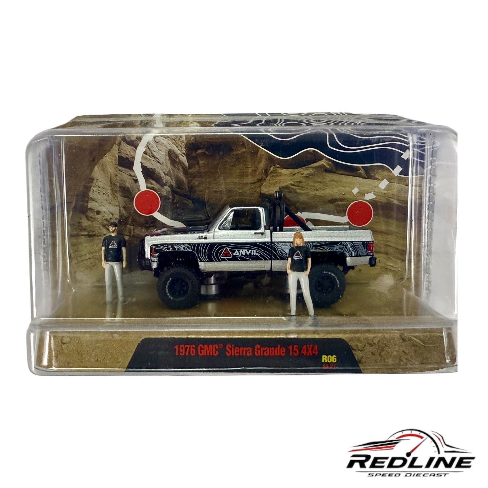 🇺🇸 M2 Machines Diorama 1976 GMC Sierra Grande 15 4X4 Anvil Off Road H29🇺🇸