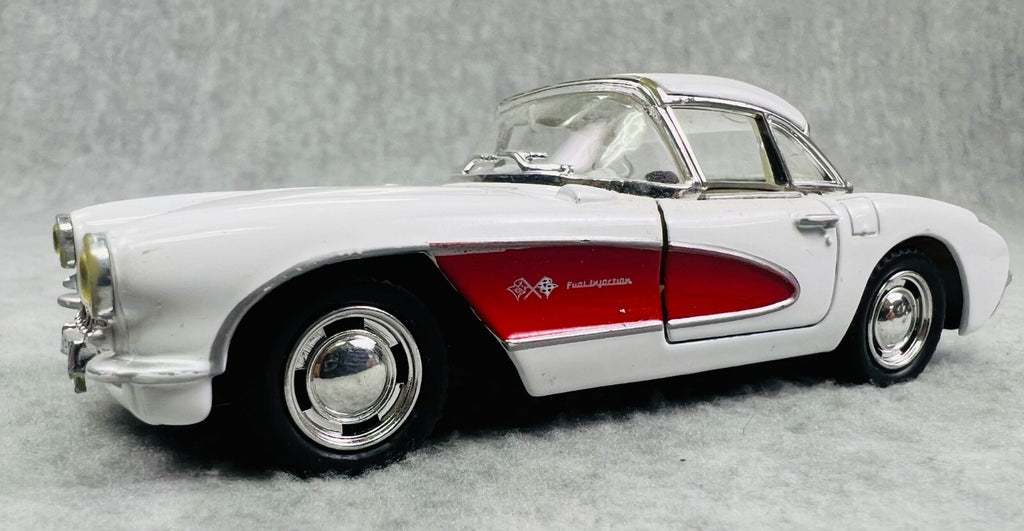 🇺🇸Kinsmart 1957 Chevrolet Corvette 1:34 Scale Diecast Model White 5"🇺🇸