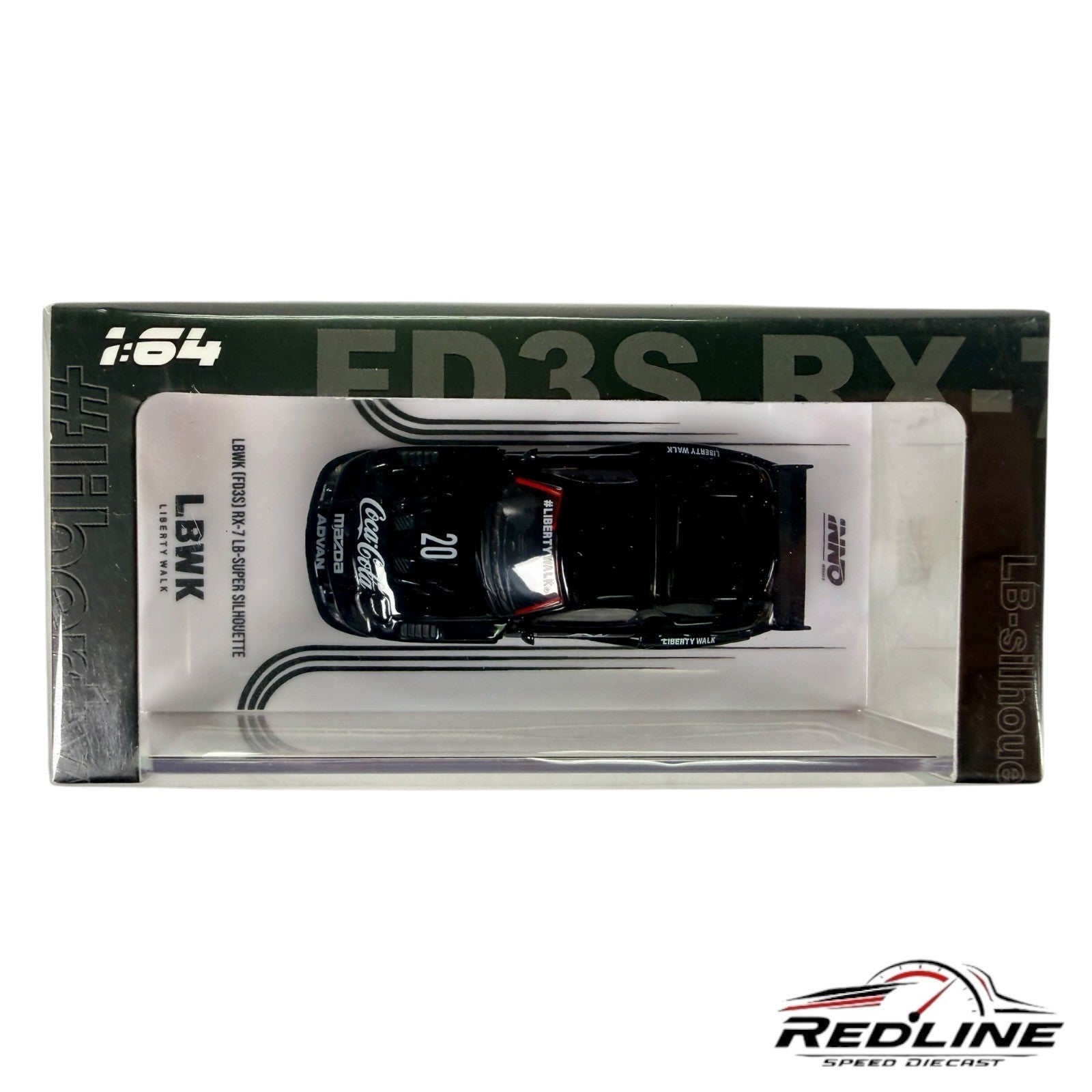 🎌🎌Inno64 LBWK Mazda RX7 FD3S LB-Super Silhouette BLACK COCA-COLA  1:64 H36🎌🎌