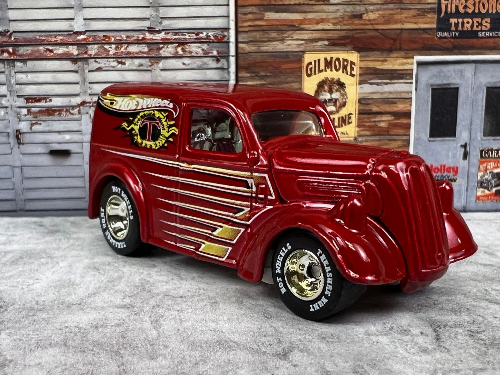 🔥🔥Hotwheels Treasure Hunt Ford Truck Anglia Panel 1949 Van Real Riders  C8🔥🔥