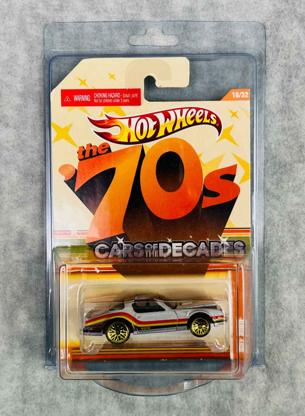 🇺🇸🇺🇸🇺🇸 Hot Wheels 70s Cars of the Decades HOT BIRD Silver  H23🇺🇸🇺🇸🇺🇸