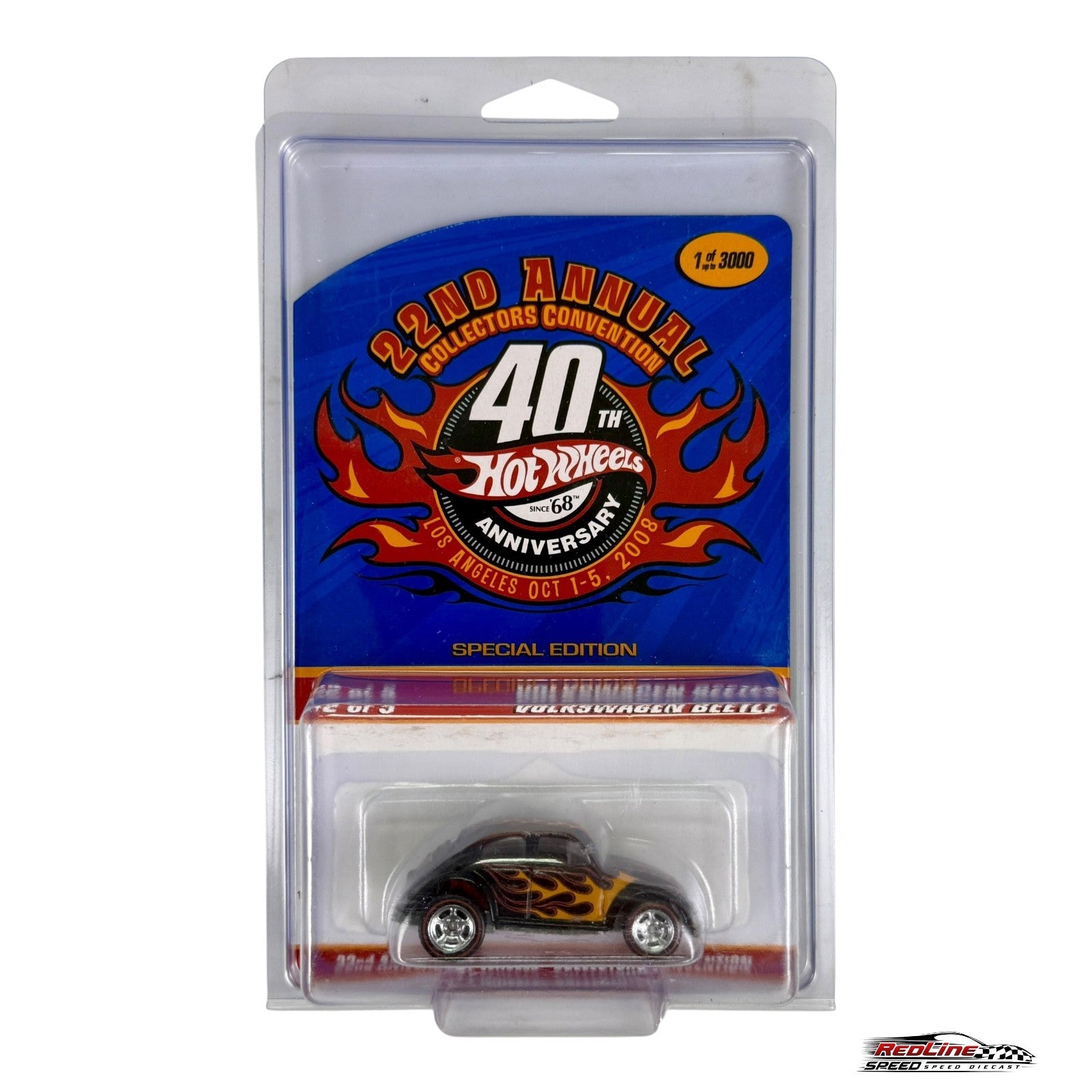 🔥Hot Wheels 22nd Collectors Nationals Volkswagen Beetle Black.  1 of 3000 H31🔥