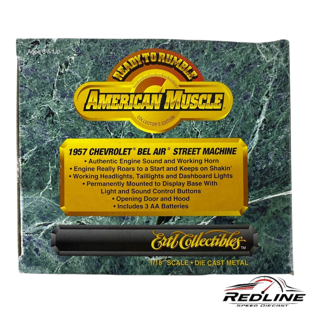 🇺🇸Ertl American Muscle '57 Chevrolet Bel Air Ready to Rumble 1:18 B3🇺🇸