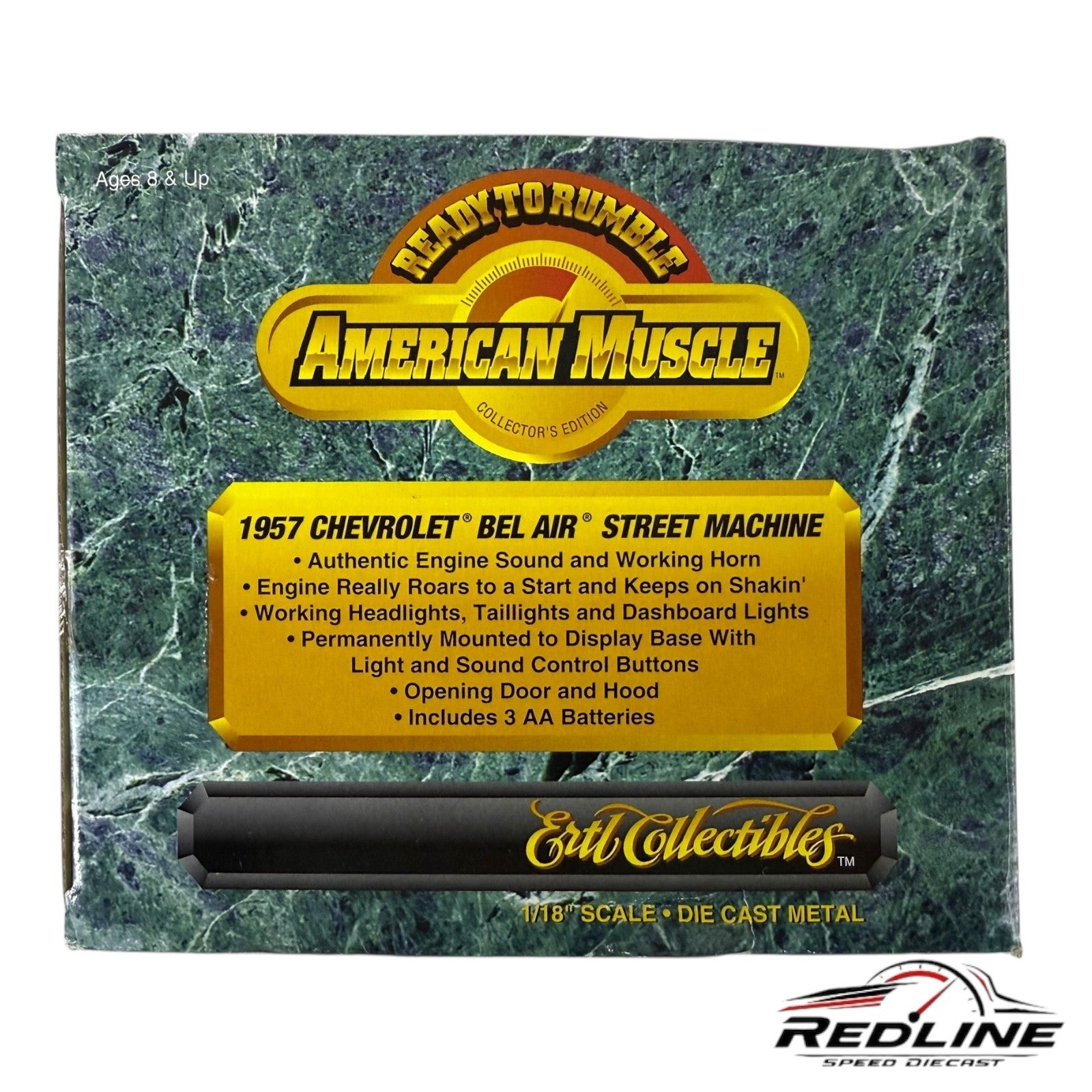 🇺🇸Ertl American Muscle '57 Chevrolet Bel Air Ready to Rumble 1:18 B3🇺🇸