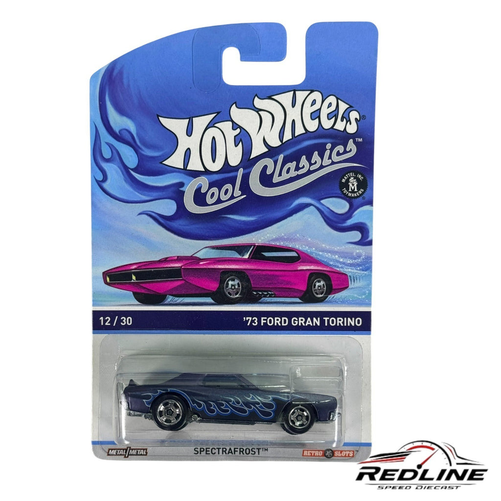 🇺🇸Hot Wheels Cool Classics '73 Ford Gran Torino #12/30 Spectrafrost H27🇺🇸