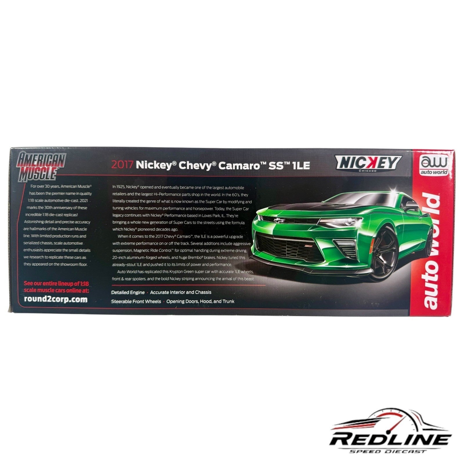 🇺🇸Auto World AMERICAN MUSCLE 2017 CHEVROLET CAMARO SS 1LE NICKEY 1:18 C3🇺🇸