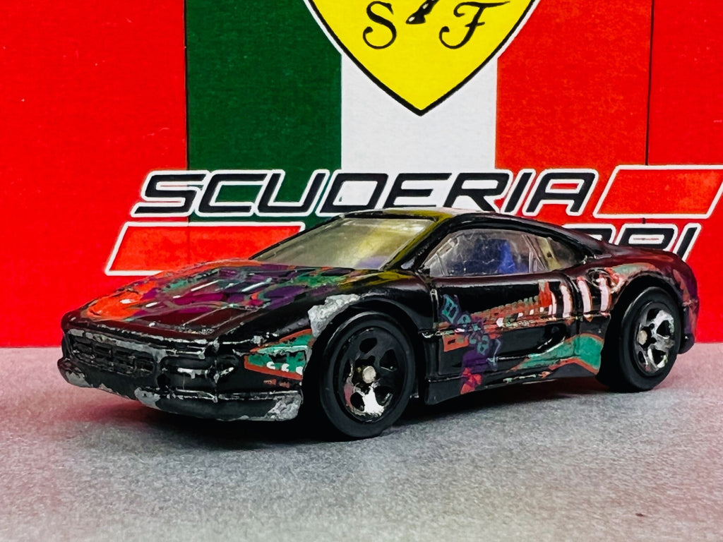 🇮🇹🇮🇹Hot Wheels  Ferrari 355 Black Rockin' Rods 1/64th Scale C22🇮🇹🇮🇹