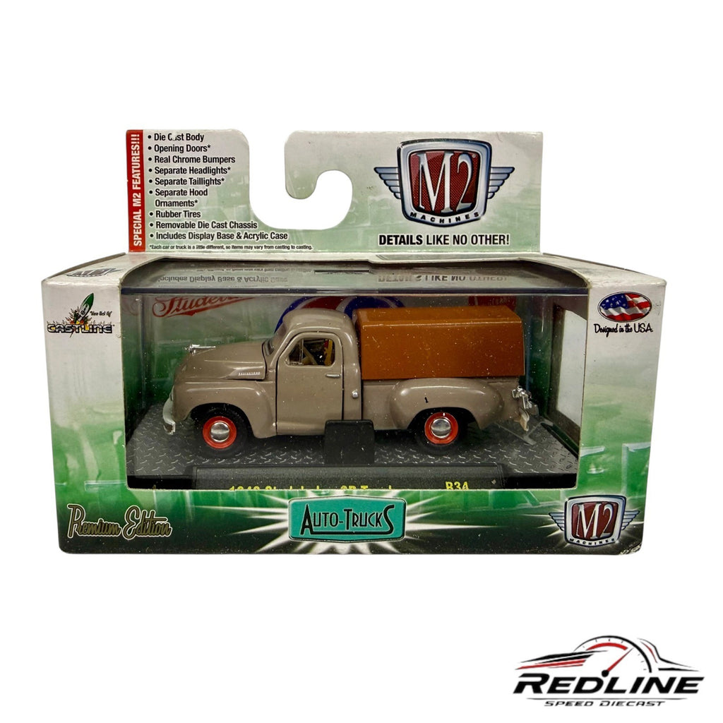 🇺🇸M2 Machines Auto-Trucks 1:64 1949 Studebaker 2R Truck R34 15-37 H1🇺🇸