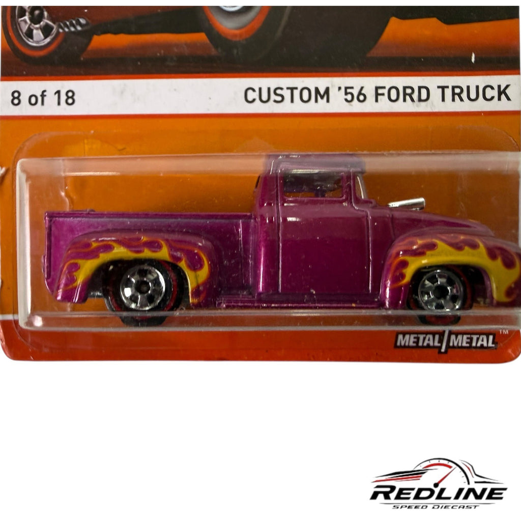 🇺🇸Hotwheels Redline Custom '56 Ford Truck w/Flames H6🇺🇸