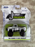 🔥🔥🔥🔥Jada  Just Trucks '56 Ford F-100 Pickup Silver HW14🔥🔥🔥🔥