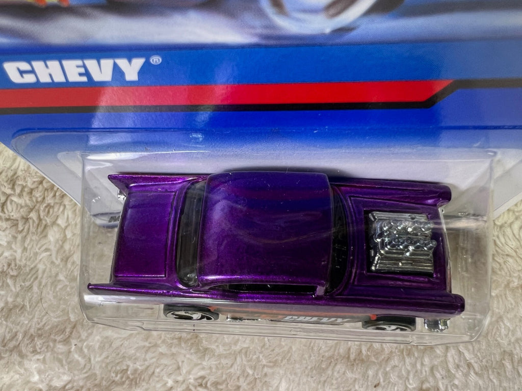 🔥🔥🔥🔥🇺🇸Hot Wheels '57 Chevy Purple #787 Blue Card 1997 HW18🇺🇸🔥🔥🔥🔥