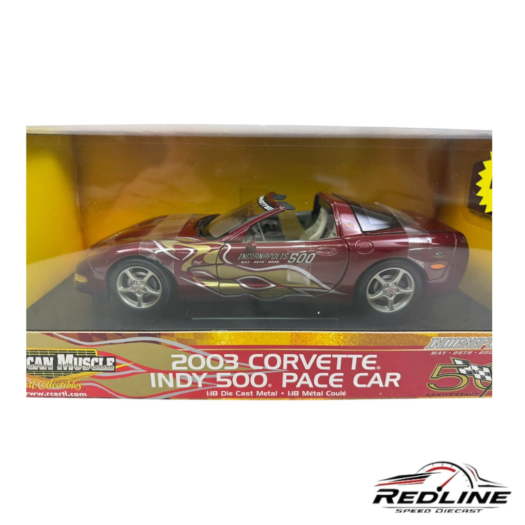 🏁🏁Ertl American Muscle 2003 Corvette Indy 500 Pace Car 1:18 GE🏁🏁