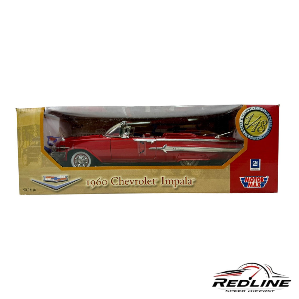 🇺🇸🇺🇸Motor Max 1960 Chevrolet Impala Convertible Red 1:18 LN🇺🇸🇺🇸
