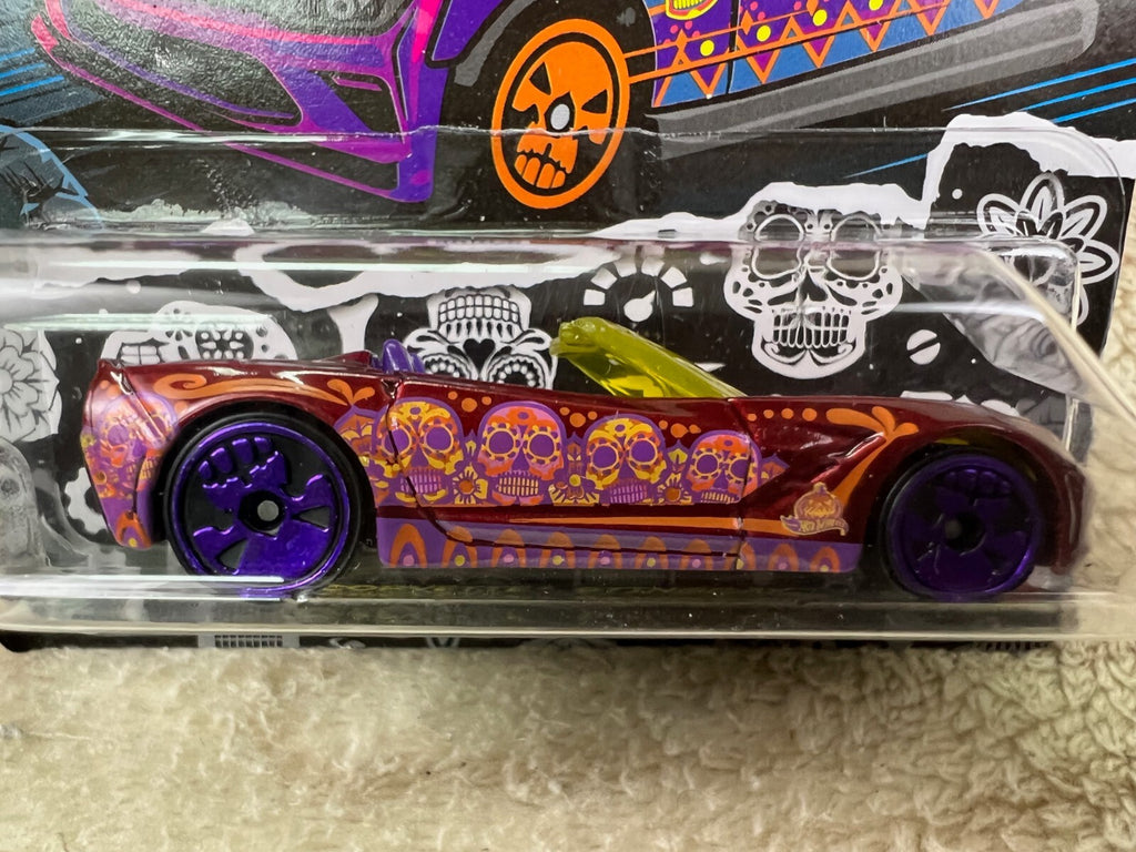 🔥🔥🔥🔥Hot Wheels Day of the Dead '14 Corvette Stingray HW19🔥🔥🔥🔥