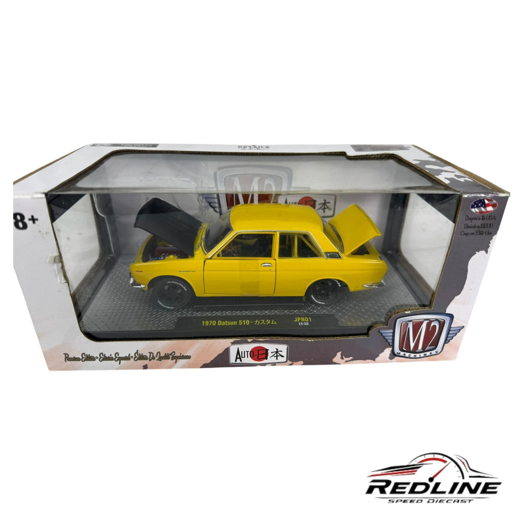 🎌🎌M2 Machines 1970 Datsun 510 JPN01 Yellow 1:24 D1🎌🎌