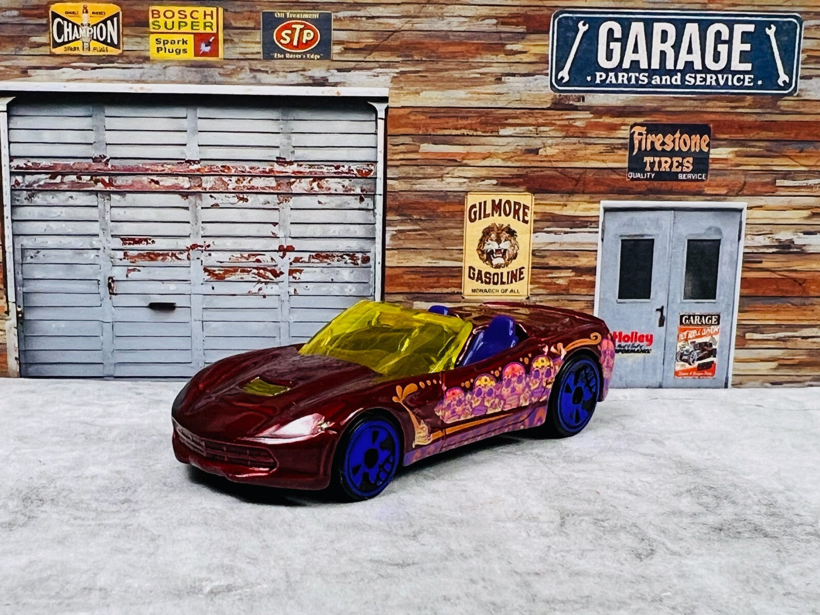 🔥🔥🔥Hot Wheels Halloween Day Of The Dead  '14 Corvette Stingray C17🔥🔥🔥